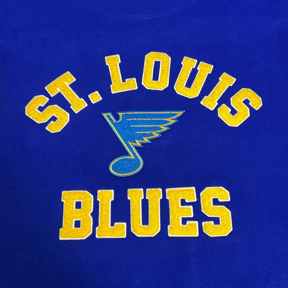 LULULEMON St. Louis Blues Steady State College Crewneck Men's Sz XL Cobalt Blue - Picture 4 of 12